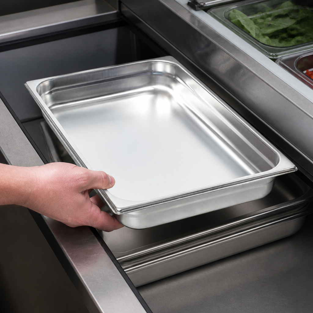 Commercial Stainless Steel Container 1/1GN 65mm Capacity