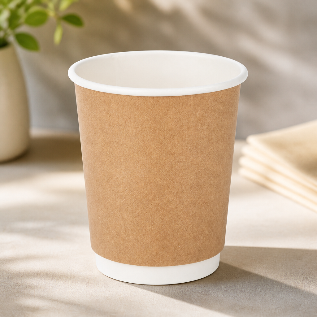 Commercial Double Wall Recyclable Coffee Cups 225ml 25 Pack