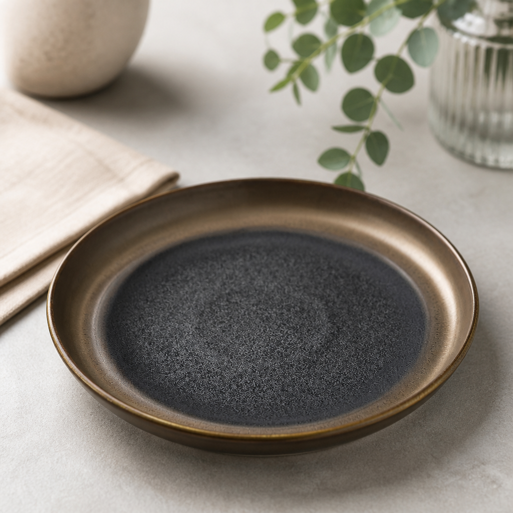 Commercial Ochre Flat Bowls 210mm - 6 Pack Dining Tableware