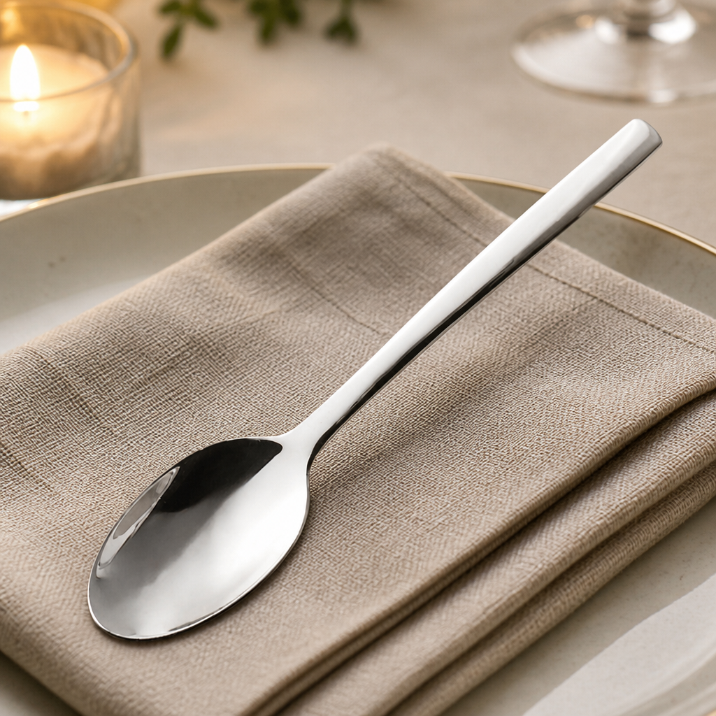 Commercial stainless steel teaspoons - 12 pack cutlery set