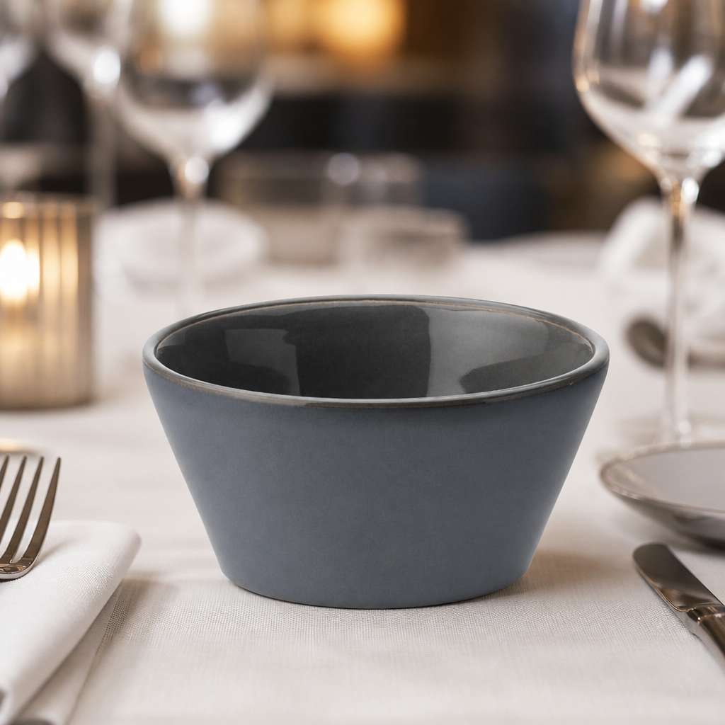 Commercial Slate Bowls 120mm 6 Pack Ceramic Dining Crockery