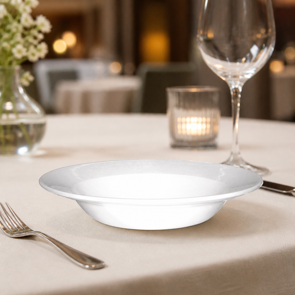 12 pack of 165mm commercial fine china bowls in vitrified porcelain
