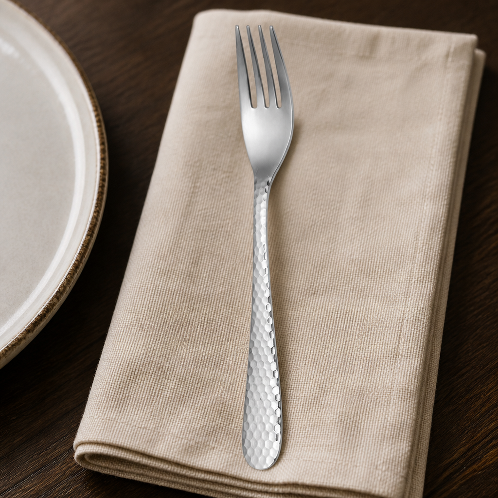 Set of 12 stainless steel commercial dessert forks