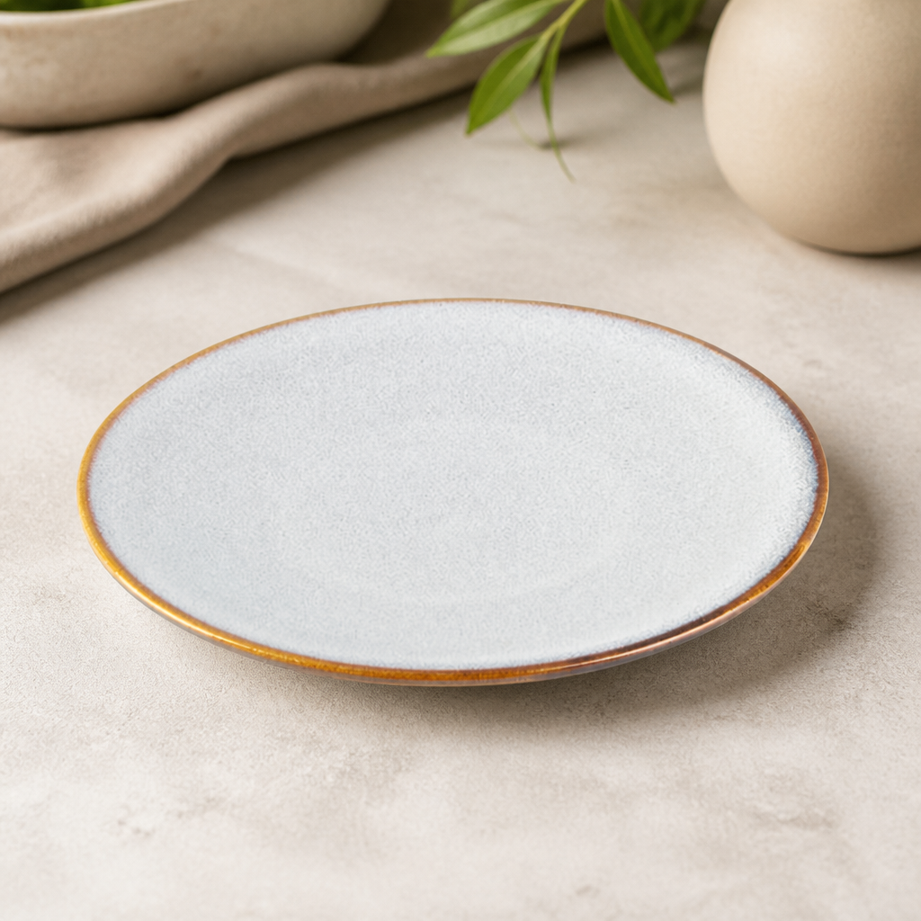 Commercial Coupe Plates 180mm Grey Porcelain - 6 Pack