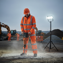 Premium High Visibility Three Layer Softshell Jacket with Fleece Collar and Multiple Pockets for Enhanced Comfort and Protection