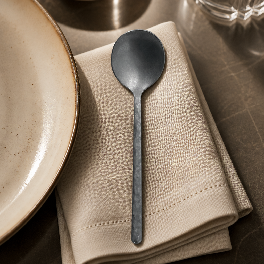 Set of 12 commercial stainless steel tablespoons