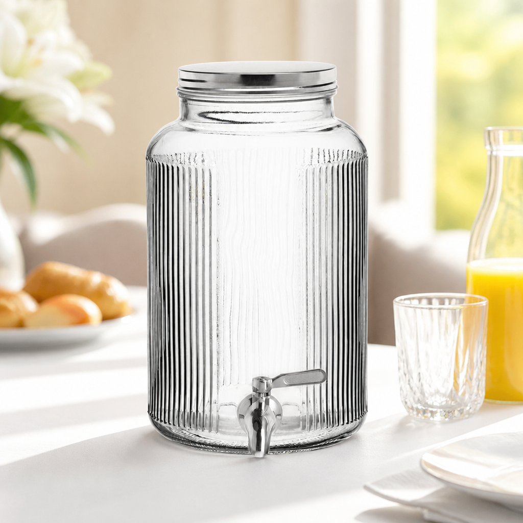 6Ltr Commercial Ribbed Punch Barrel for drinks service