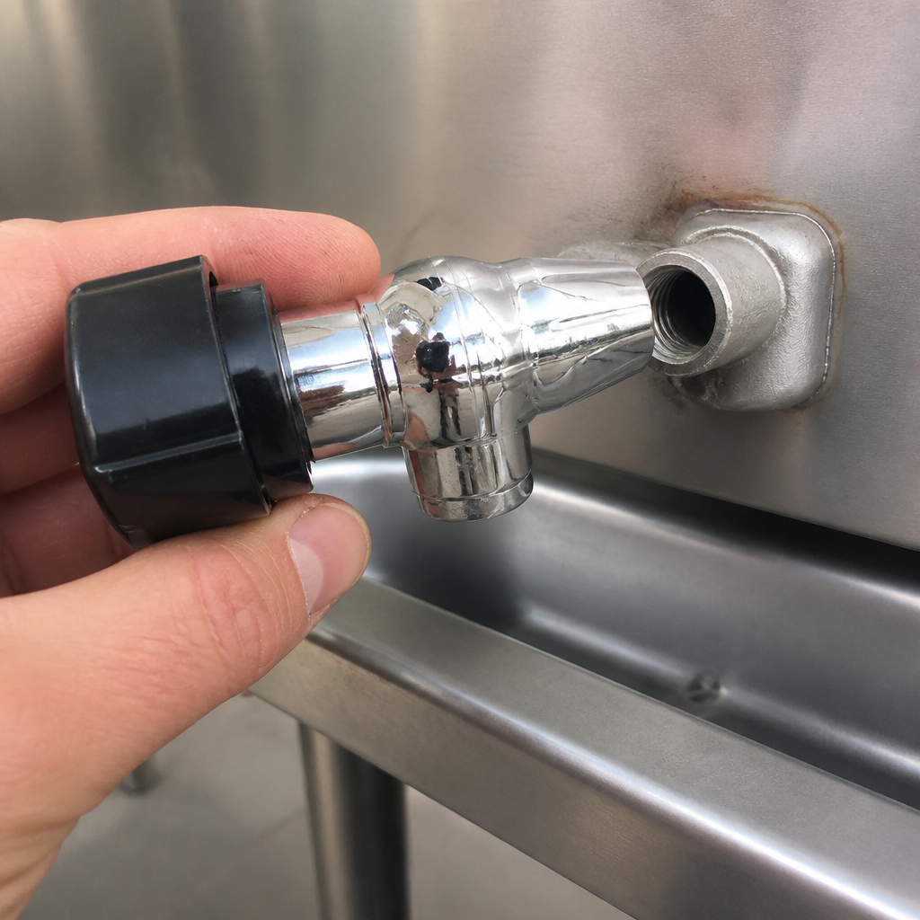 Commercial Bains Marie Ball Valve Stainless Steel 55mm x 86mm