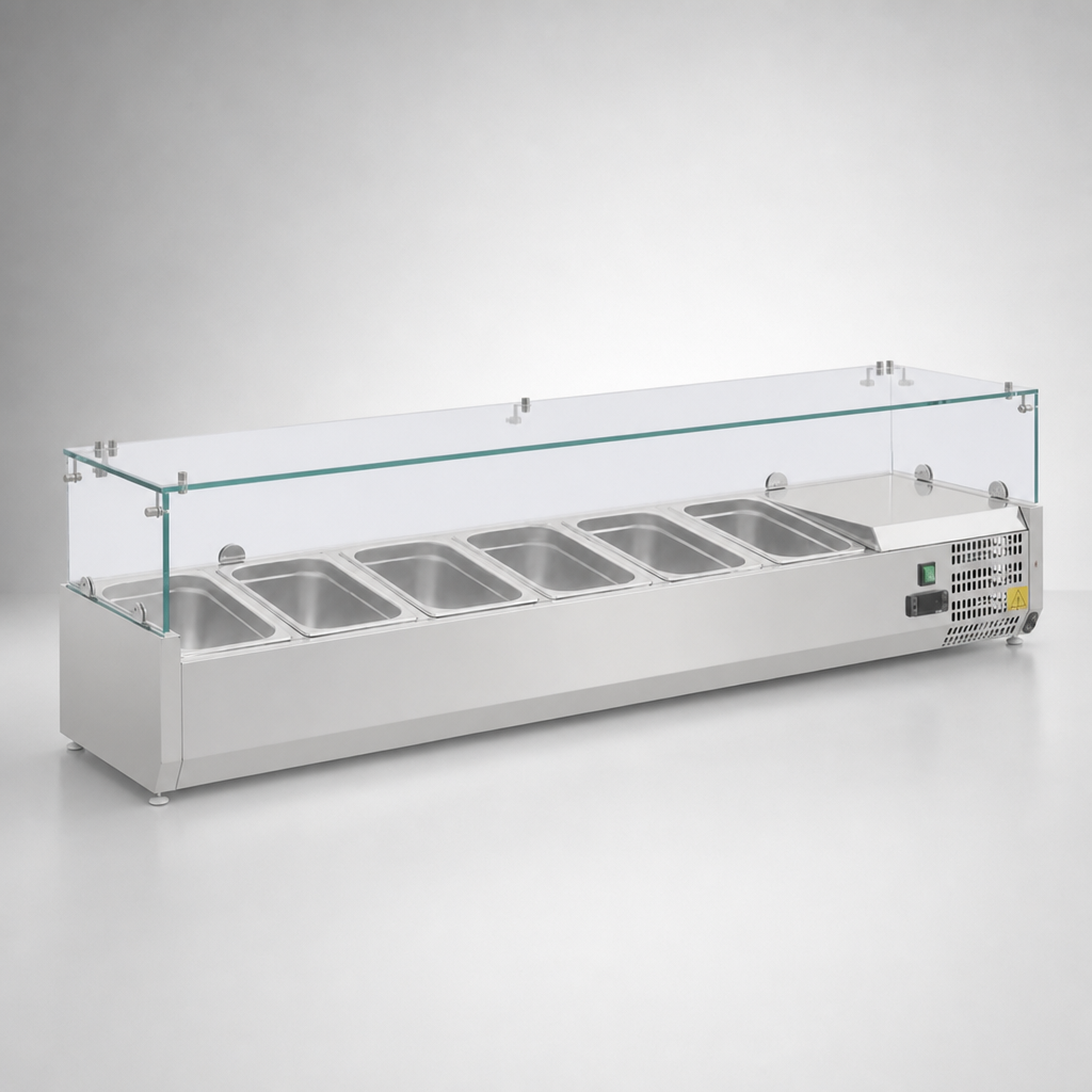 Commercial Countertop Prep Fridge for 6x 1/4 GN Pans