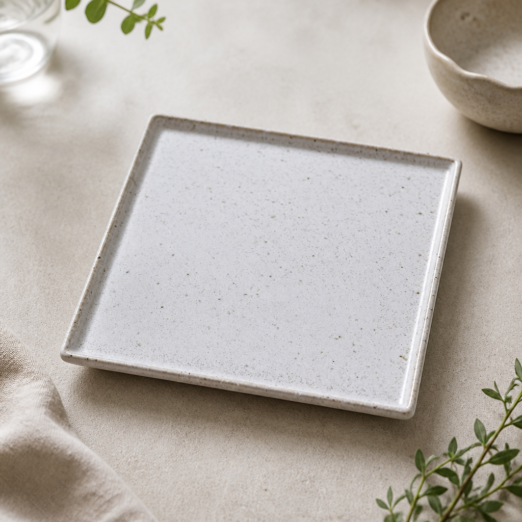 Commercial Porcelain Wabi Sabi Square Trays 160mm 12 Pack