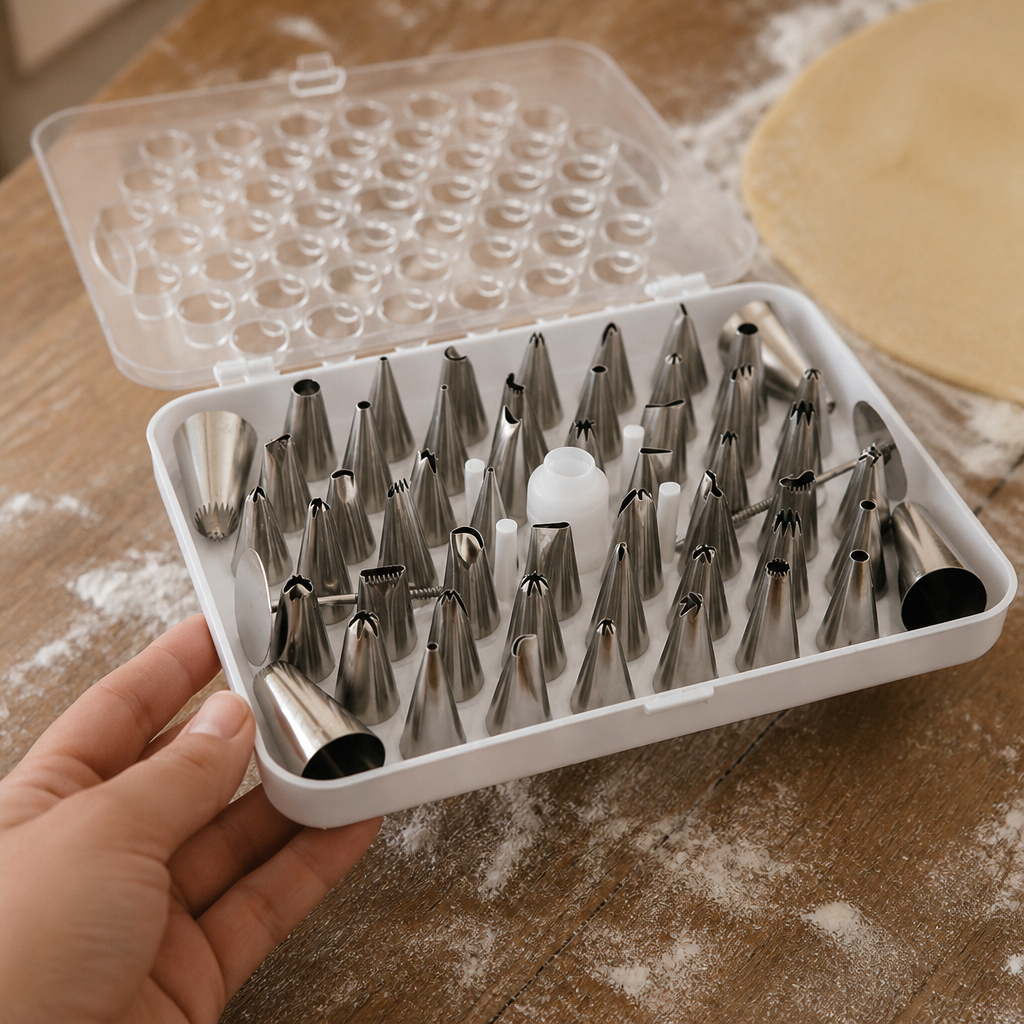 Commercial Cake Decorating Piping Nozzle Set with 52 tips