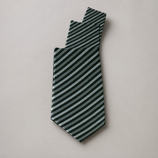 Grey Skinny Stripe Tie for Commercial Waiting Uniforms