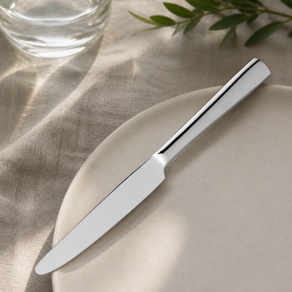 Commercial Table Knives Set of 12 - Modern Stainless Steel