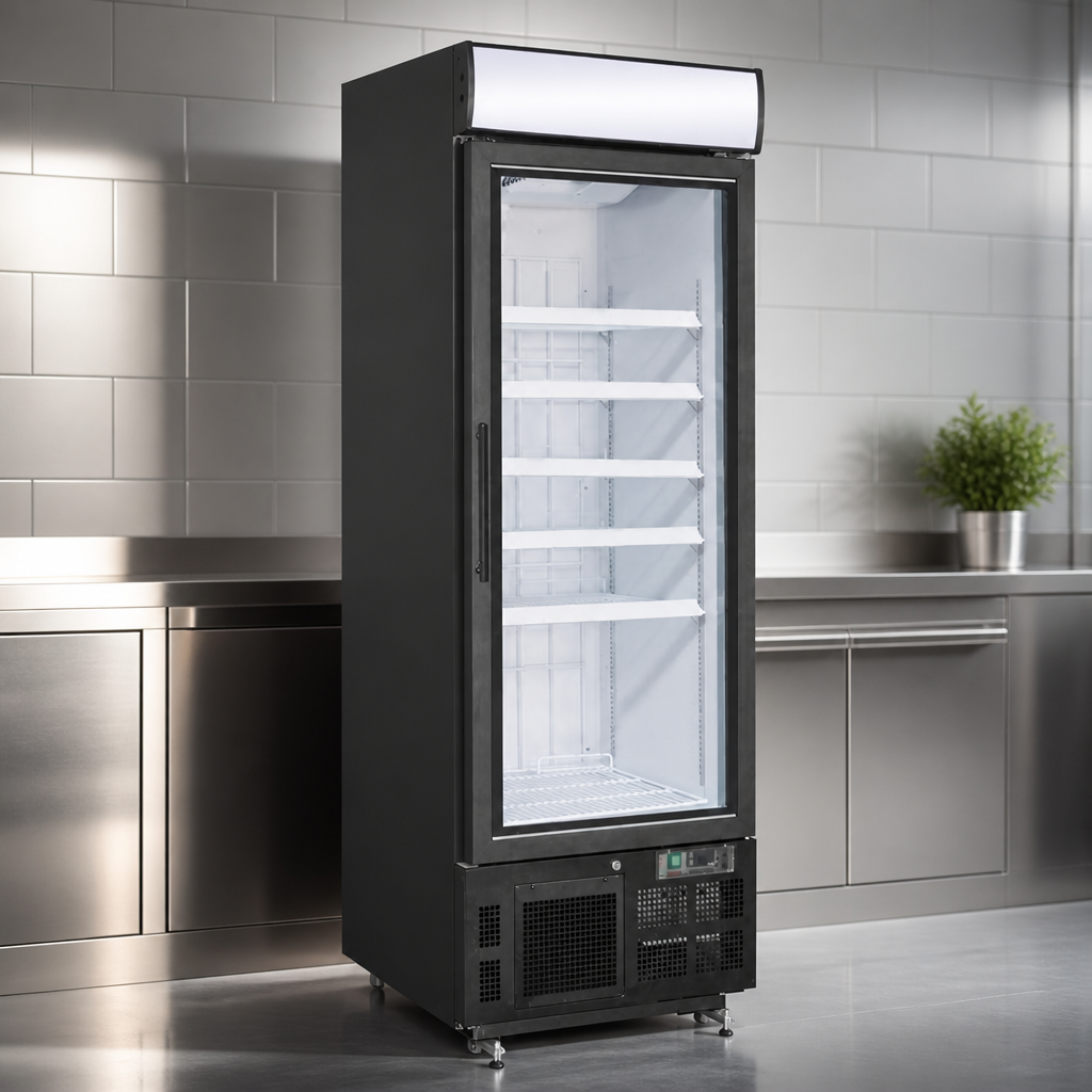 Commercial Glass Door Display Freezer 412L Capacity