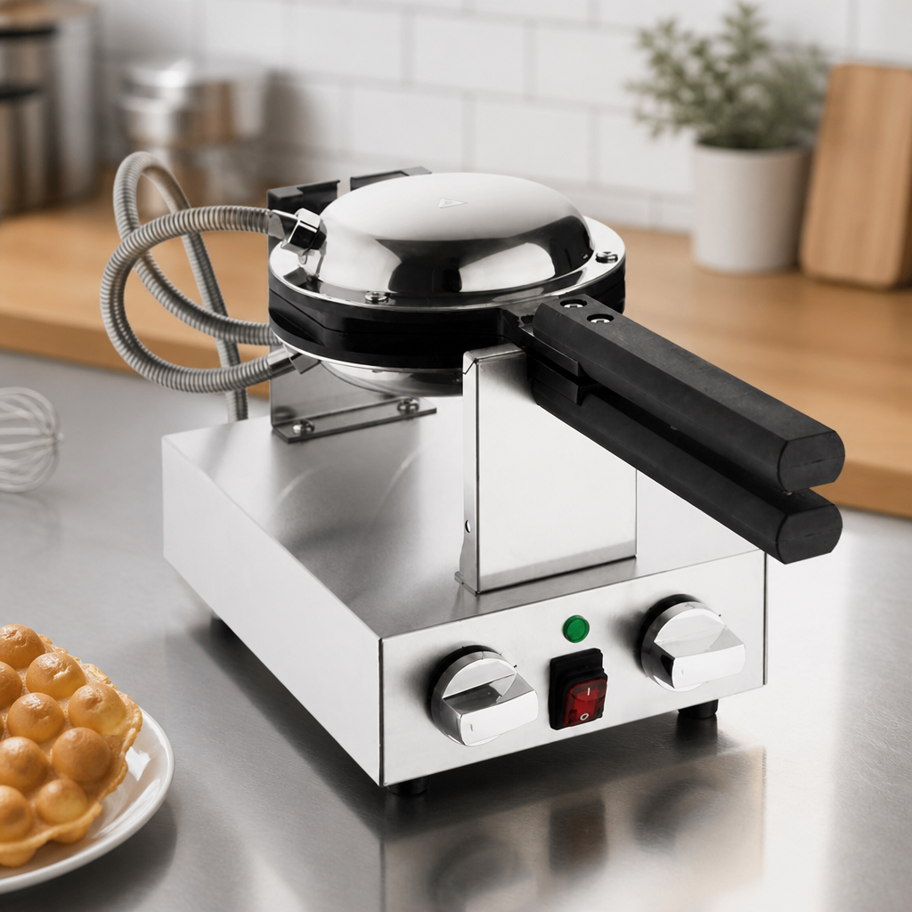Commercial Bubble Waffle Maker 30 Waffles Per Hour
