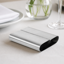Commercial Stainless Steel Curved Menu Card Holder 18cm High