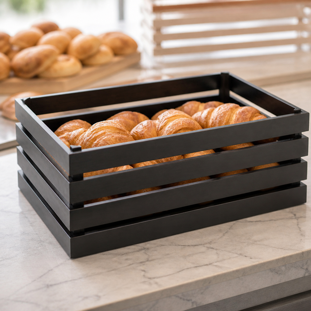 Commercial wooden crate 555 x 350mm for stylish display