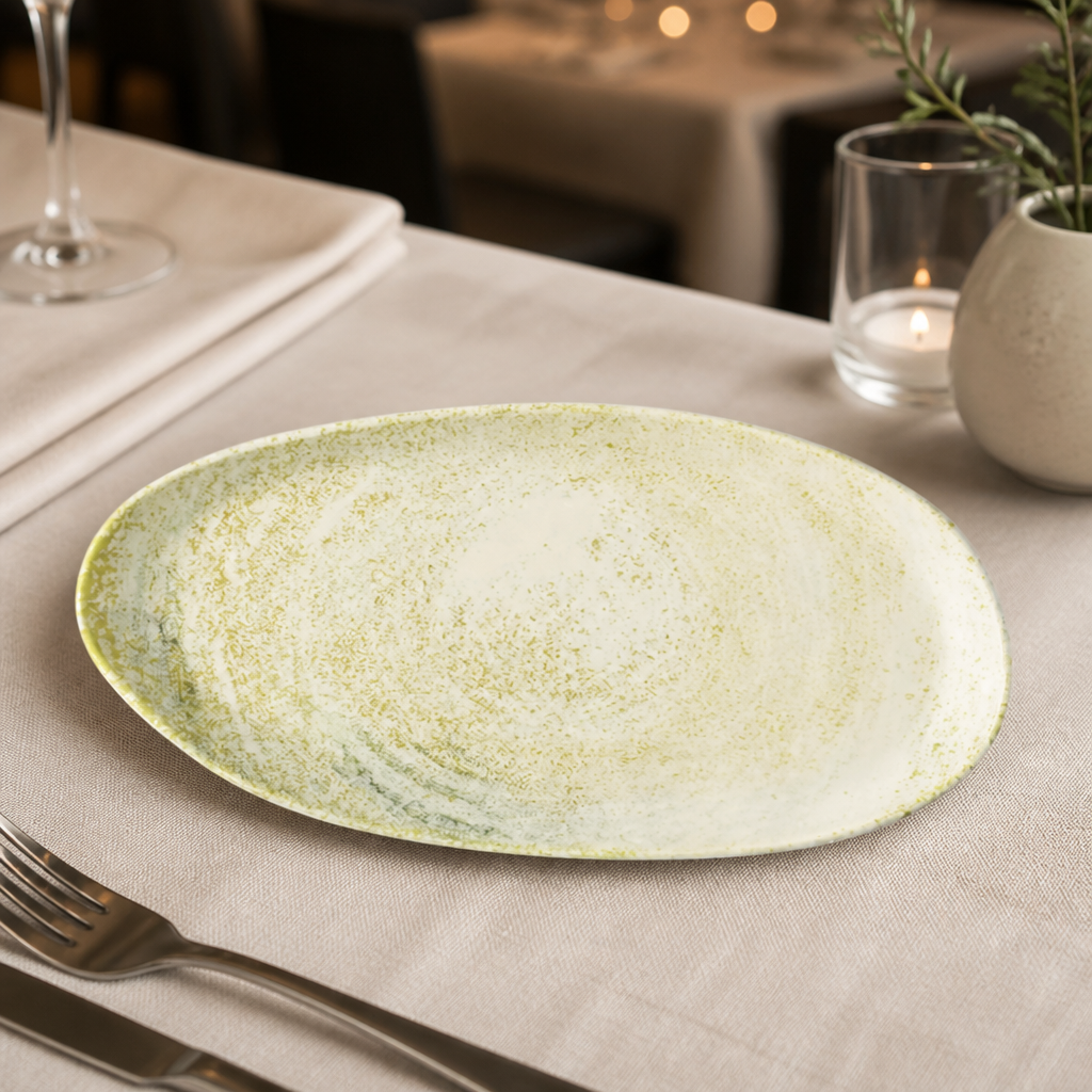 Commercial Oblong Plates 260x150mm Erosion Design 6 Pack