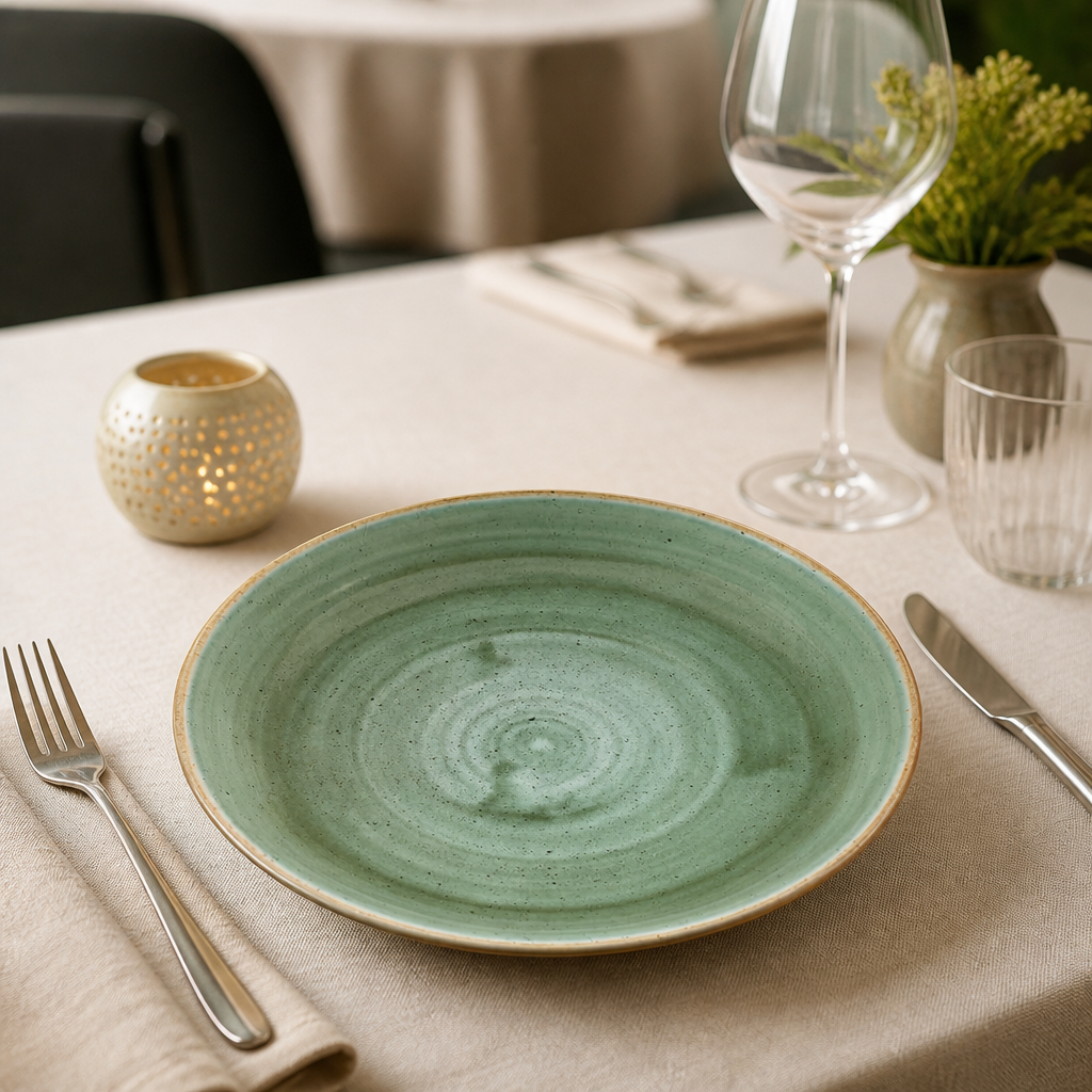 Round Coupe Bowls in Samphire Green, 248mm, 12 pack