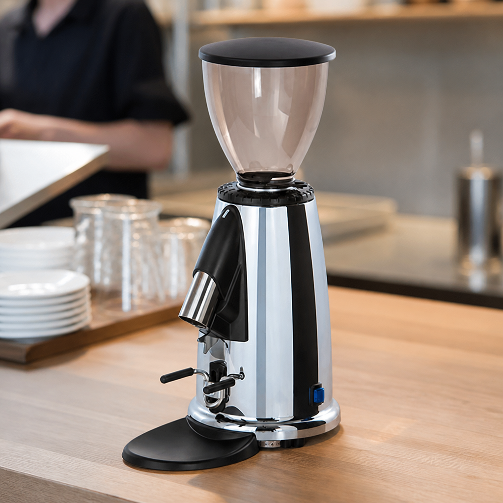 Commercial Coffee Grinder 250g Capacity in Chrome Finish
