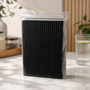 Compostable Paper Cocktail Straws Black 250 Pack Eco-Friendly