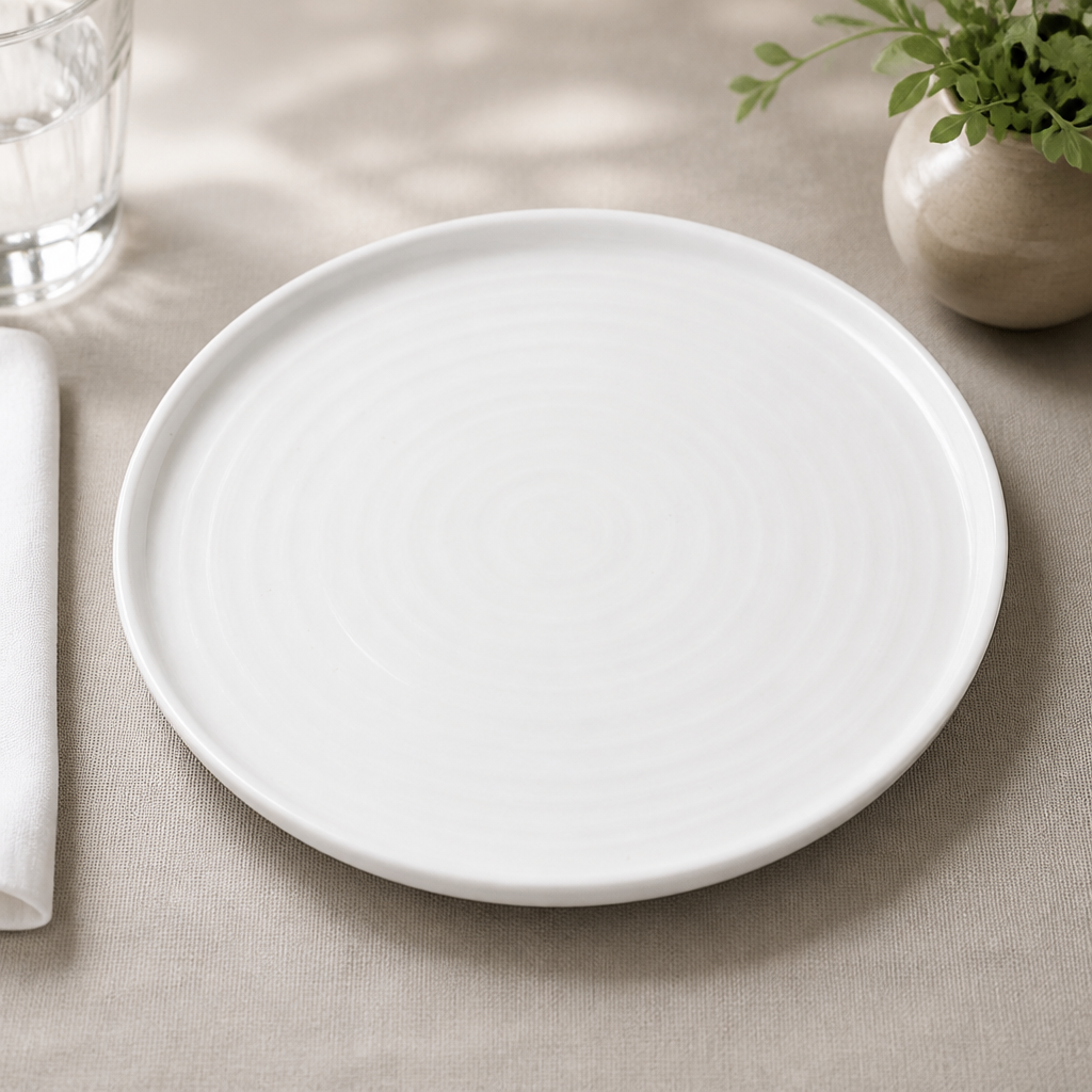 Commercial Vellum Walled Plates 260mm - 6 Pack Durable Ceramic