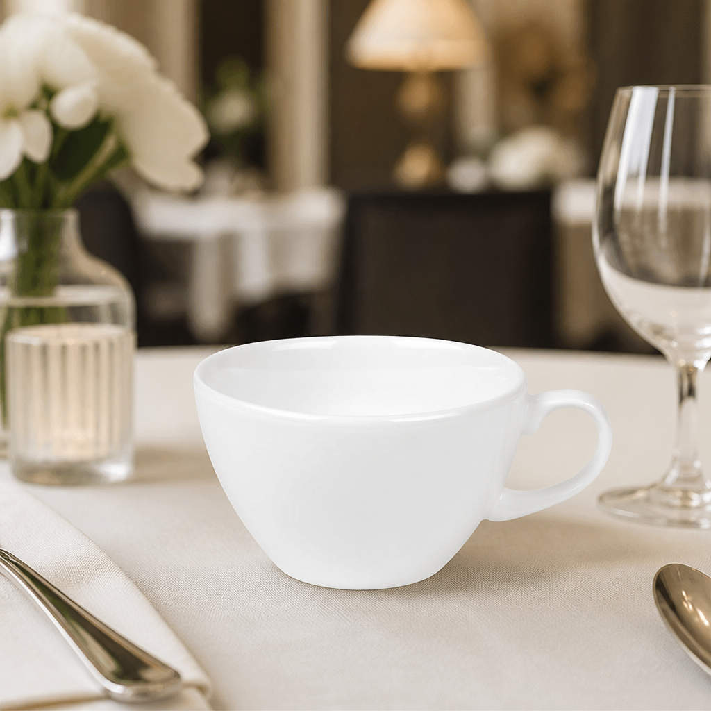Commercial Fine China Tea Cups 227ml - 24 Pack