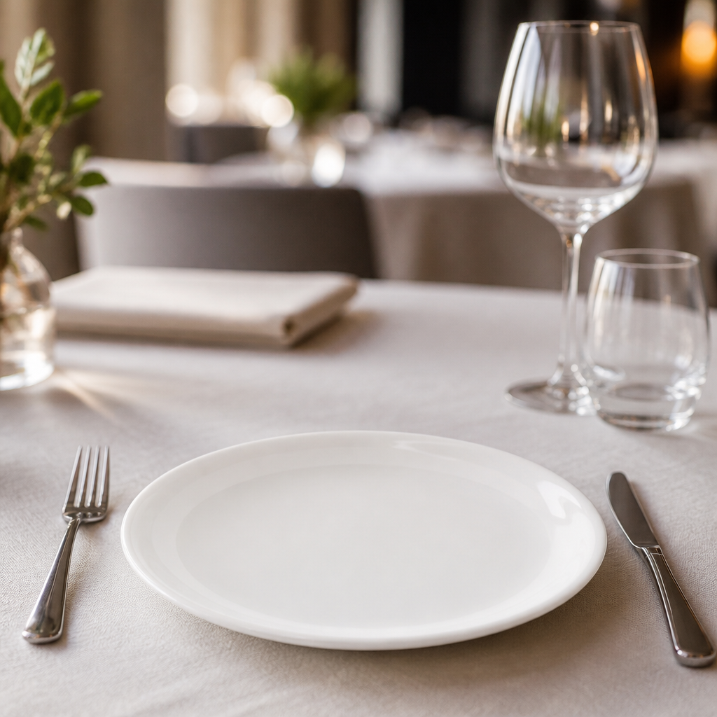 Commercial Narrow Rimmed Plates 240mm 24 Pack