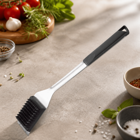 Commercial BBQ Grilling Brush with Ergonomic Handle 398mm
