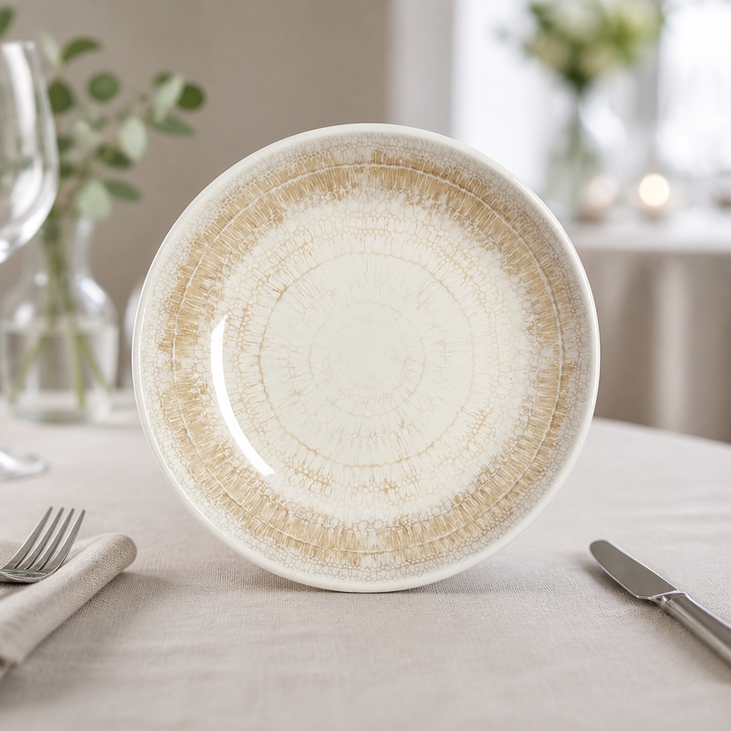 Commercial 215mm Coupe Bowls Beige - 12 Pack
