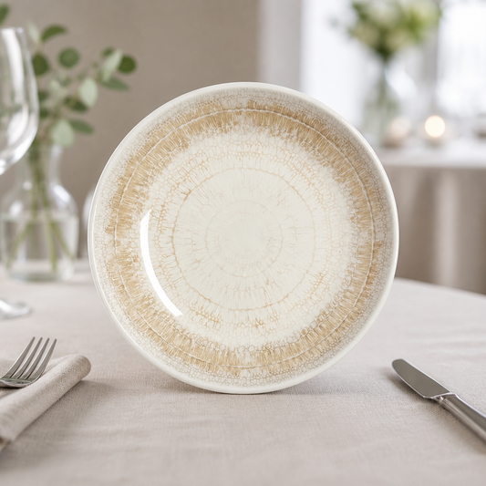 Commercial 215mm Coupe Bowls Beige - 12 Pack