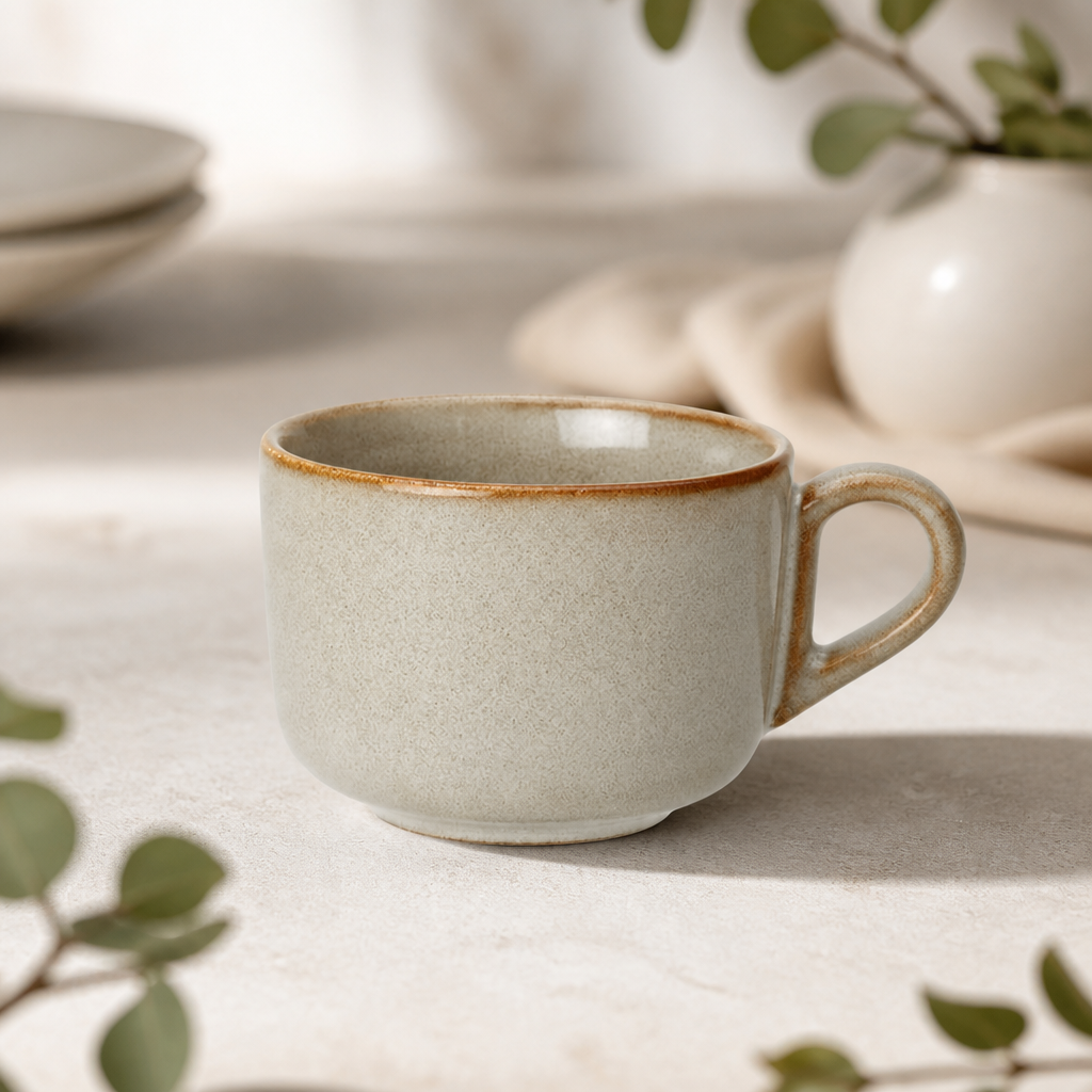 Commercial Coffee Cups 256ml Vitrified China 12 Pack