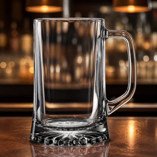 680ml clear glass beer mugs tankards 6 pack