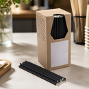 Commercial 6mm Bore Black Paper Straws 250 Pack