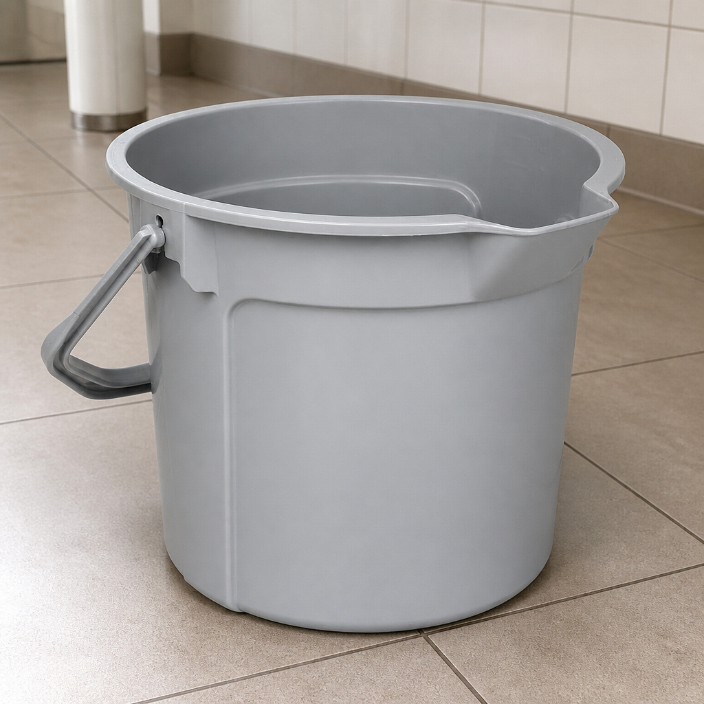 14L Commercial Grey Graduated Bucket with Pouring Lip