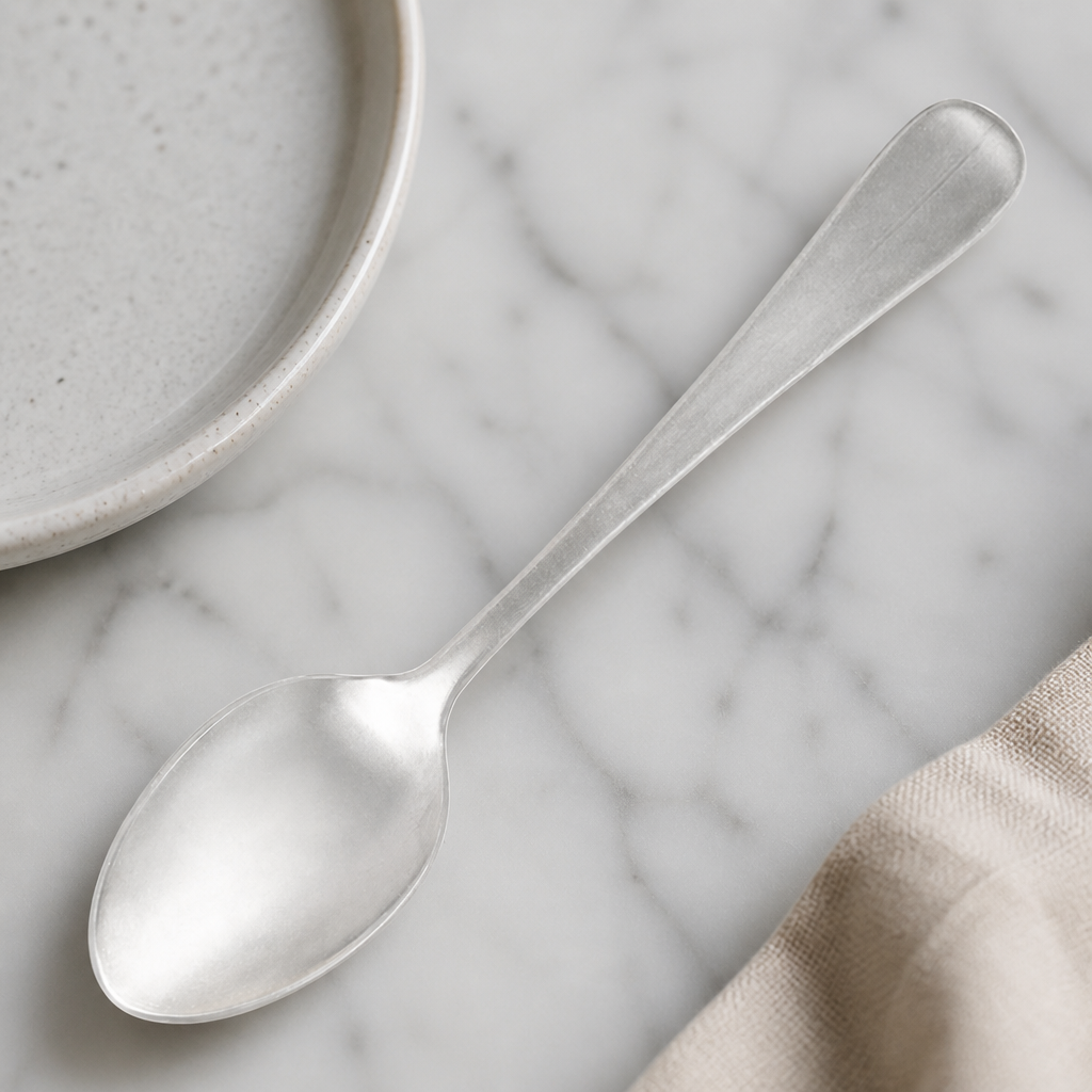 Commercial Stonewashed Dessert Spoons 12 Pack 178mm Silver