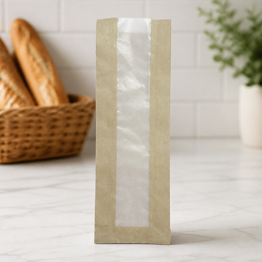 Compostable Paper Baguette Bags 300x100mm 1000 Pack