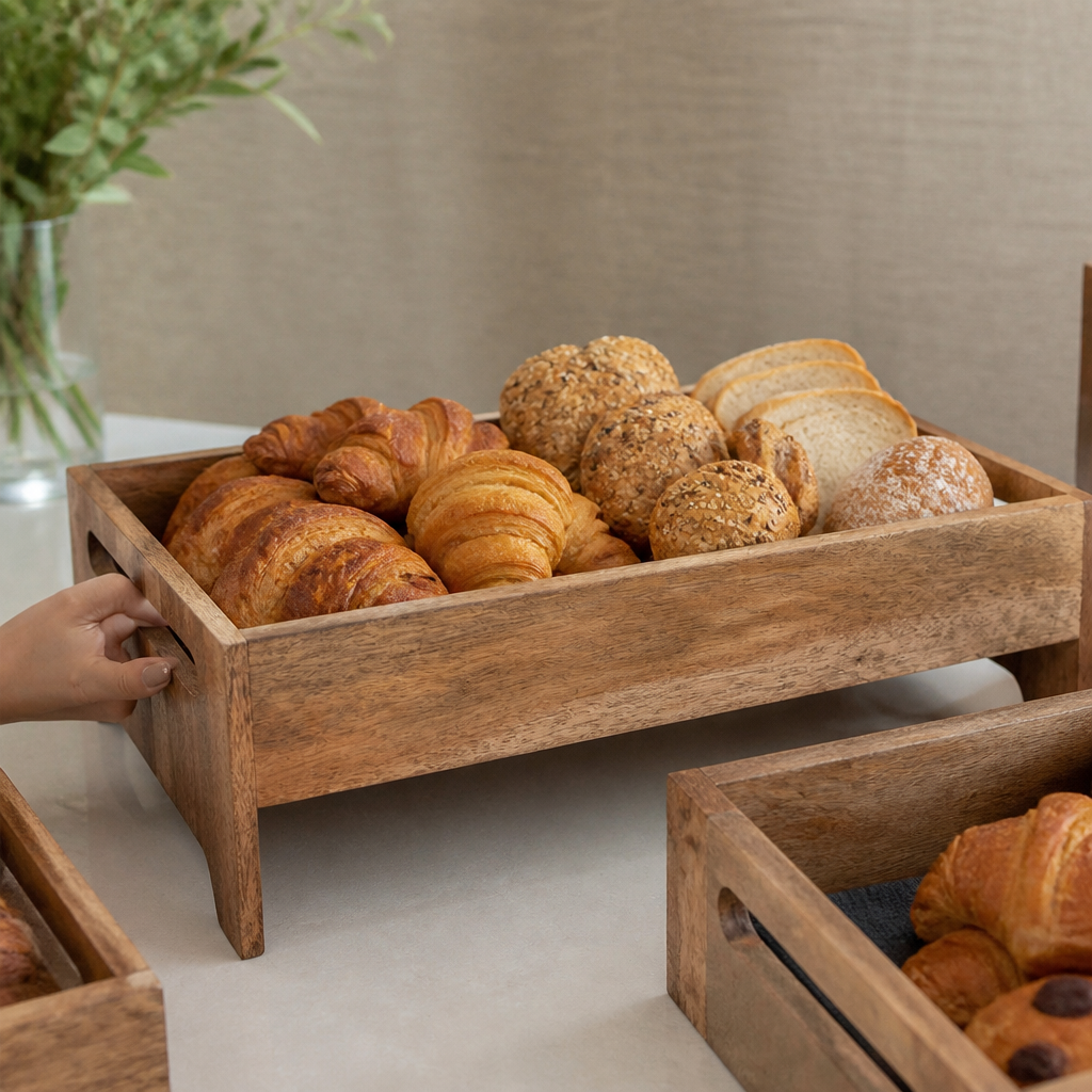 Medium Rustic Nesting Crate for food presentation