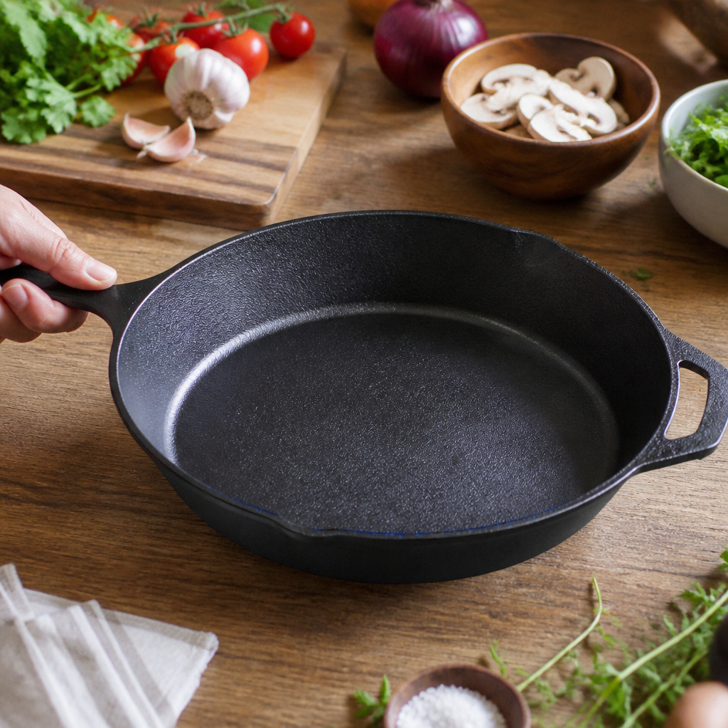 30cm Commercial Cast Iron Skillet Pan for cooking
