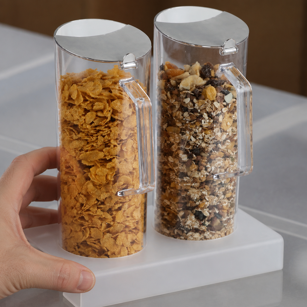 Commercial Cereal Dispenser Set 1.5Ltr for breakfast buffets