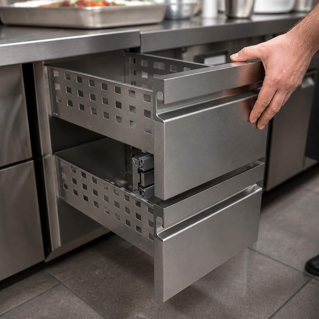 Commercial 1/2GN Gastronorm Drawer Set for Counter Units
