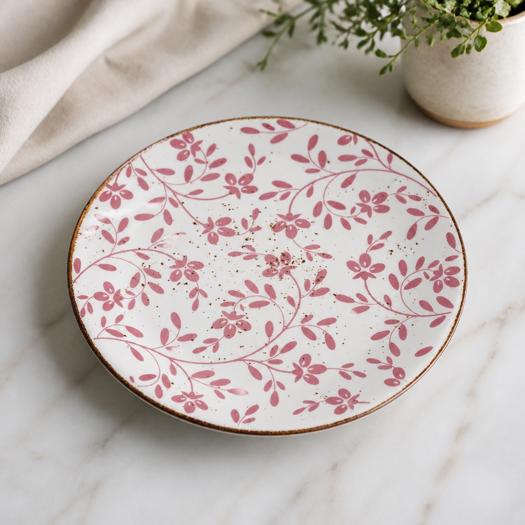 202mm Commercial Coupe Plates Pink - 12 Pack