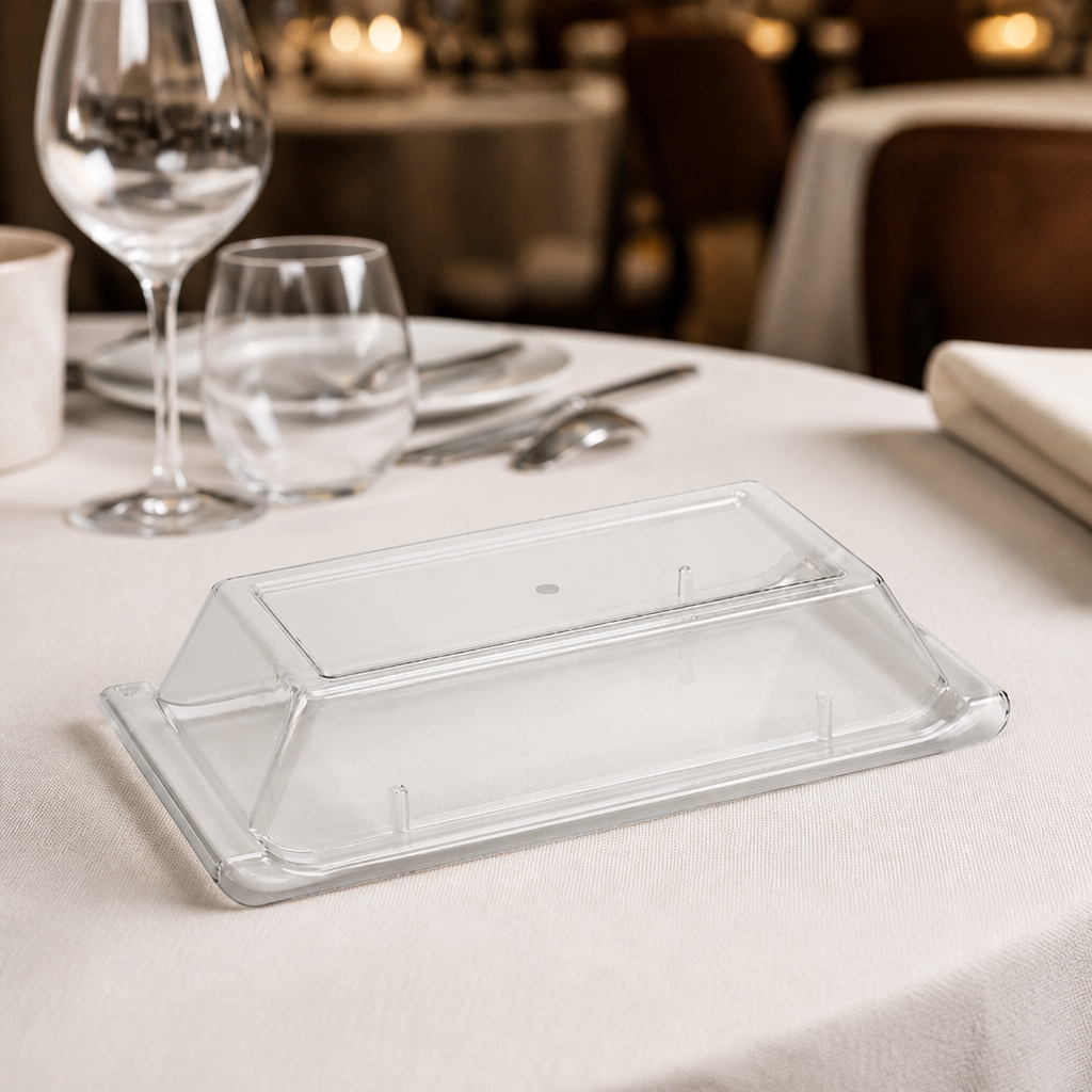 Commercial Tray Lid 580x200mm Transparent Plastic 2 Pack