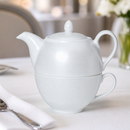Commercial Bone China Teacup and Pot Set 6 Pack