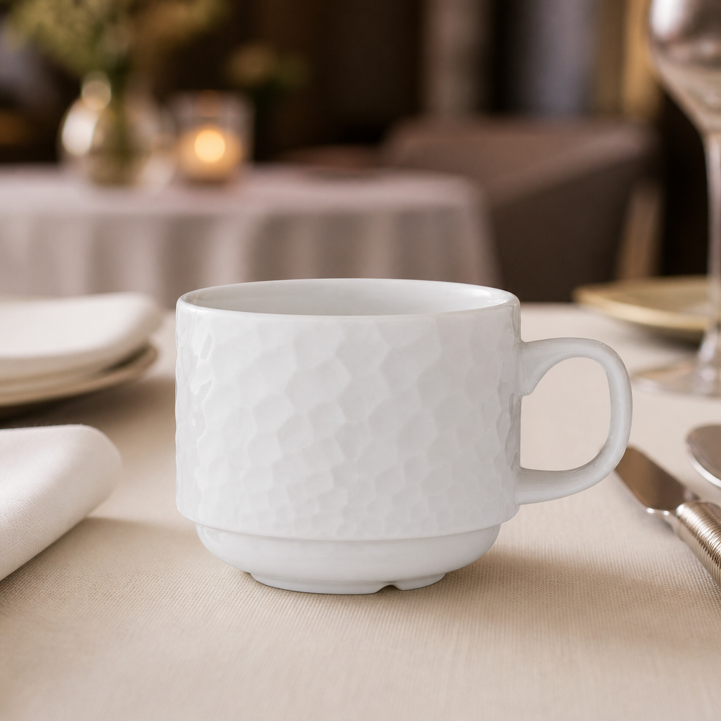 Commercial Stacking Cups 212.5ml for hospitality, 36 pack