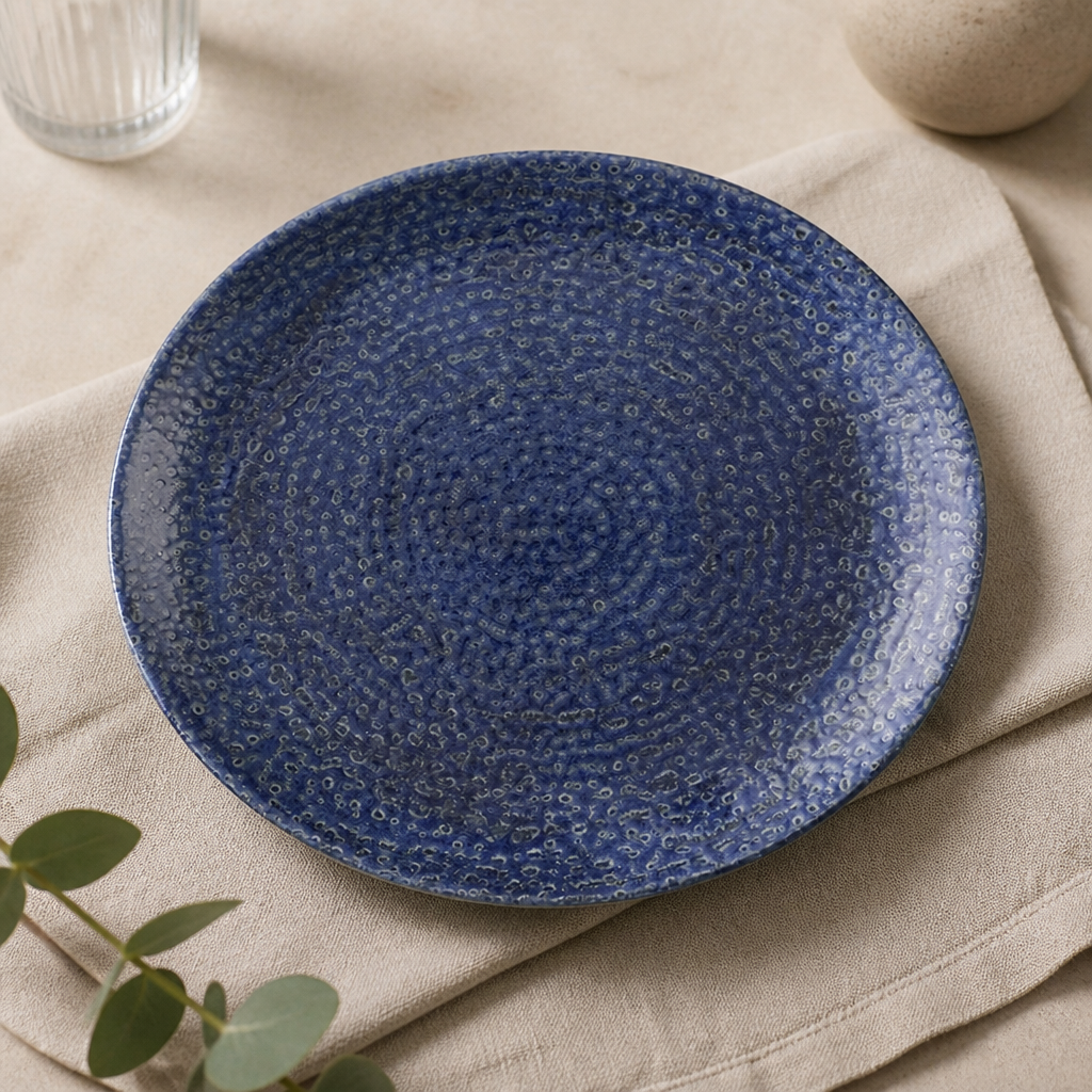 Commercial Coupe Plates 285mm Blue Super Vitrified Ceramic 12 Pack
