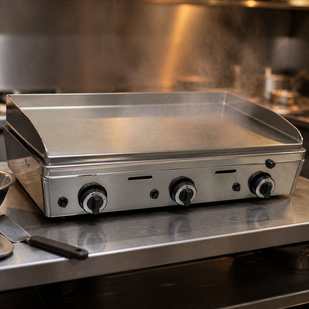 Commercial LPG Gas Griddle 783 x 295mm Stainless Steel 8.25kW