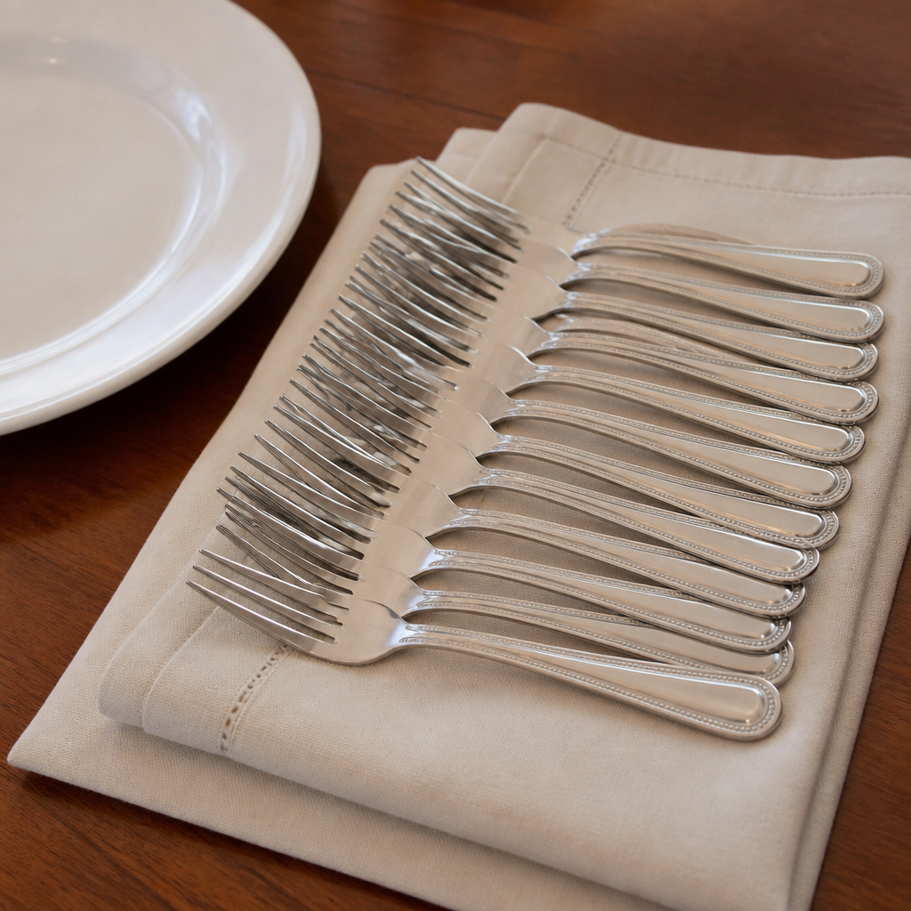 Commercial Bead Dessert Forks 184mm - 12 Pack