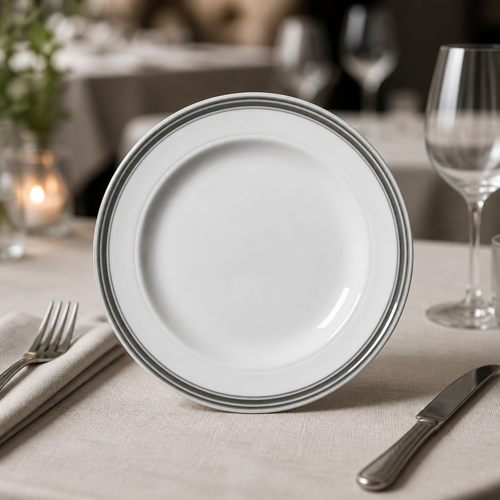Commercial Bead Truffle Plates 255mm Grey - 12 Pack