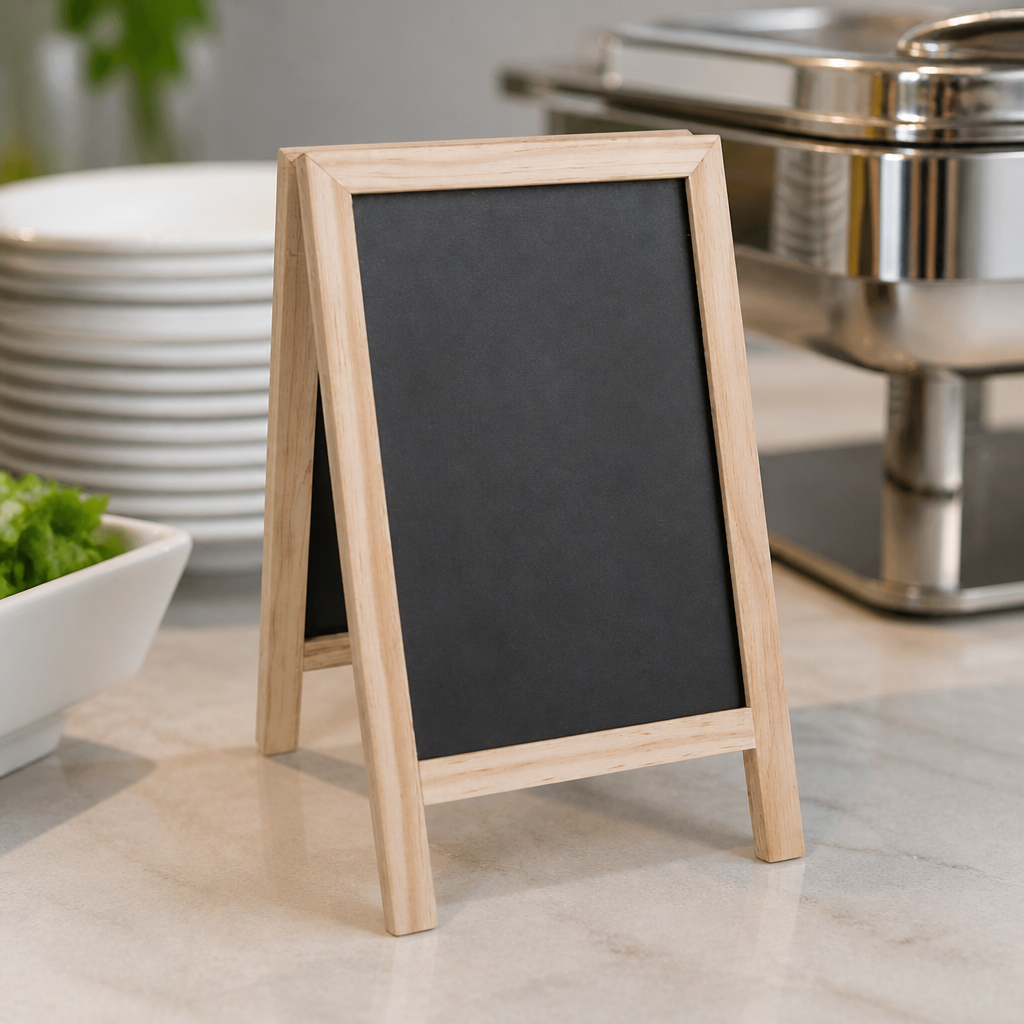 Commercial Mini Folding Menu Board 250mm x 150mm Tabletop Blackboards